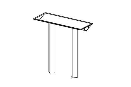 Water Tray stainless steel, length 150 cm