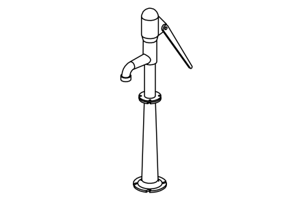 Playground pump for suction from a cistern
