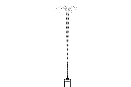 Buse verticale pour for&#234;t aquatique en m&#233;l&#232;ze