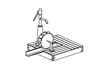 AQuadrat&#174; with pump (5.17632) and mill wheel