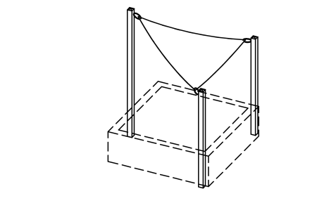 Tenda per sabbia e box per prendere il sole