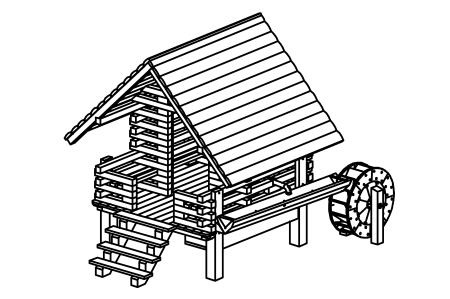 Mill House, height 250 cm