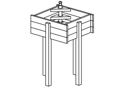 Reservoir, basin depth 46 cm