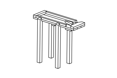 Canale con chiusura bidirezionale, lunghezza 145 cm