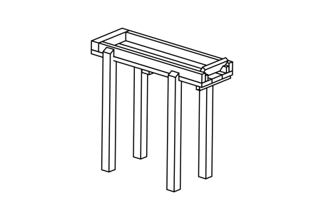 Channel with shutter, length 145 cm