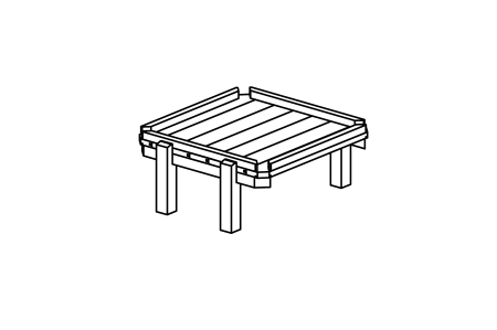 Table de jeu carrée