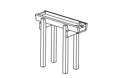 Solid Water Channel, length 150 cm
