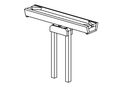 Water See-saw with shock absorbers, length 200 cm