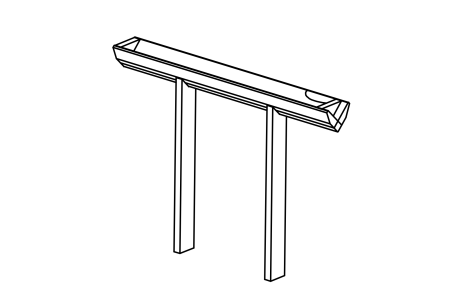 Canale di distribuzione triangolare, lunghezza 100 cm