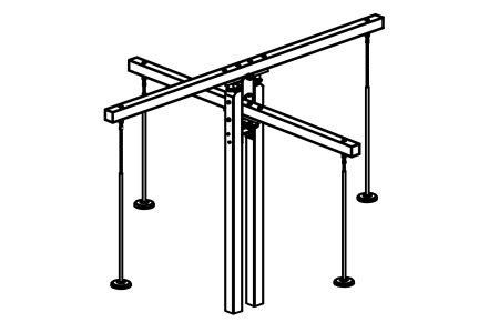 Kreuzwaage mit Standgestell aus V2A