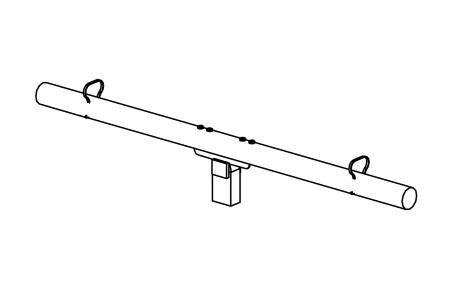 See-saw with shock absorbers