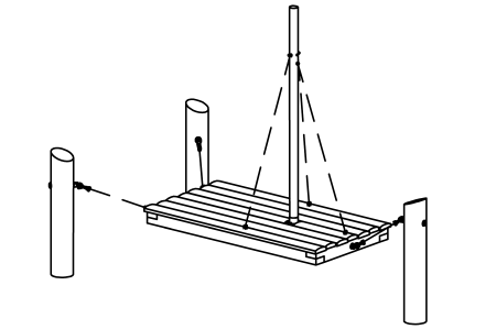 Sailing Boat with Flag, support post of steel