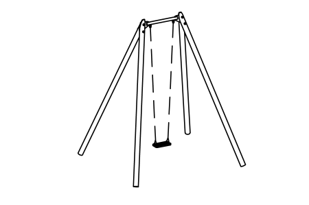 Overheight single swing special, height 460 cm