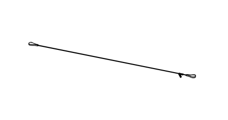 Slackline (strap, ratchet, shackle lock)