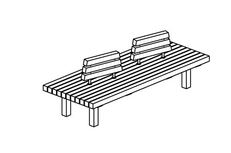 Island Seat 02 with 2 movable backs