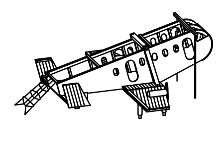 Large Wooden Airplane