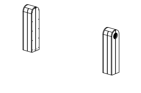 Phones in wood for nurseries, 1 pair