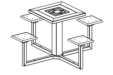 Mill game with firmly anchored stones - Game