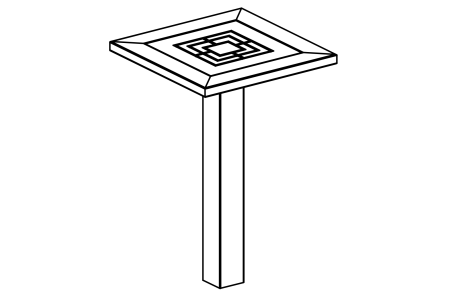 Mill table with firmly anchored stones - Table