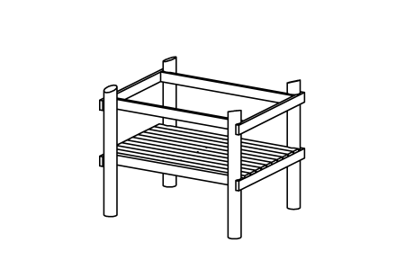 Platform, floor height 100 cm