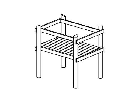Platform, floor height 150 cm