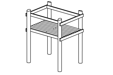 Platform, floor height 200 cm