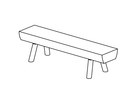 Bench without back