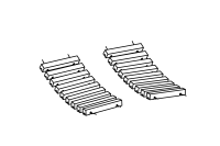 Pair of hanging seats for middle net pyramid