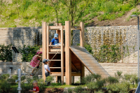 Platform hut, floor height 150 cm
