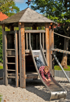 Sechseckh&amp;#252;tte mit Dach und Innenausstattung, Bodenh&amp;#246;he 150 cm