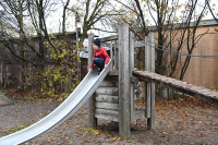 Slide for hut, width 45 cm, mounting height 100 cm