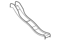 Rutsche mit 1 Welle mit erh&amp;#246;hten Seitenwangen, Breite 100 cm, Anbauh&amp;#246;he 350 cm