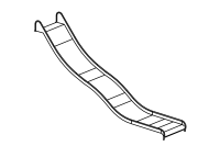 Toboggan avec 1 vague, largeur 150 cm, hauteur de montage 350 cm