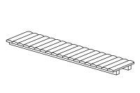Pont sans main courante, longueur 300 cm