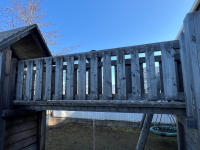 Bridge with 2 parapets made of planks, length 200 cm