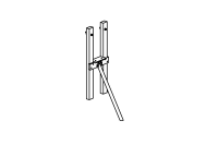 Rope bridge frame for platform, mounting height 150 cm