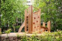 Climbing wall for square tower with floor height 200 cm, 8 climbing holds