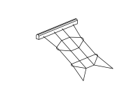 Schr&amp;#228;ges Kletternetz f&amp;#252;r Plattform, Anbauh&amp;#246;he 100 cm