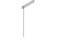 Swinging rope with tree for square tower with roof with floor height 200 cm