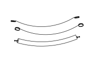 Rope crossing with PP rope (15 cm) with handrails, length 300 cm
