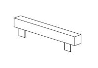 Slide support for slide width 100 cm