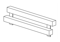 Slide support with steps for slide width 150 cm