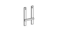 Bridge frame for hut, mounting height 100 cm
