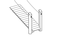 Endgestell aus Rundholz f&amp;#252;r Br&amp;#252;cke (Rampe)
