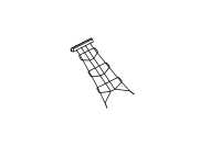 Schr&amp;#228;ges Kletternetz f&amp;#252;r kleinen Pyramidenturm, Anbauh&amp;#246;he 200 cm