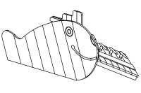 Kleiner Fisch mit Rutschfl&amp;#228;che und Treppe