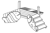 Kleine Fische mit Rampe, Treppe und Rutschfl&amp;#228;che