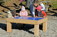 Colouring table with liquid crayons