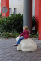 Streichelstein Frosch, Farbe sand