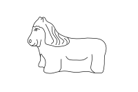 Accarezzare il pony di pietra, color sabbia